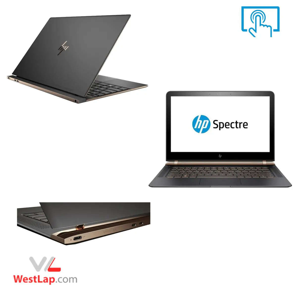 لپ تاپ لمسی HP Specter 13-af001nb-i7-Intel HD 520