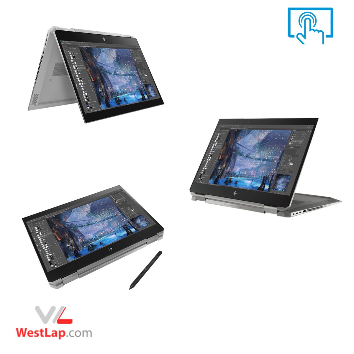 لپ تاپ لمسی HP Zbook 15 G5 Studio X360-i7-Quadro P1000