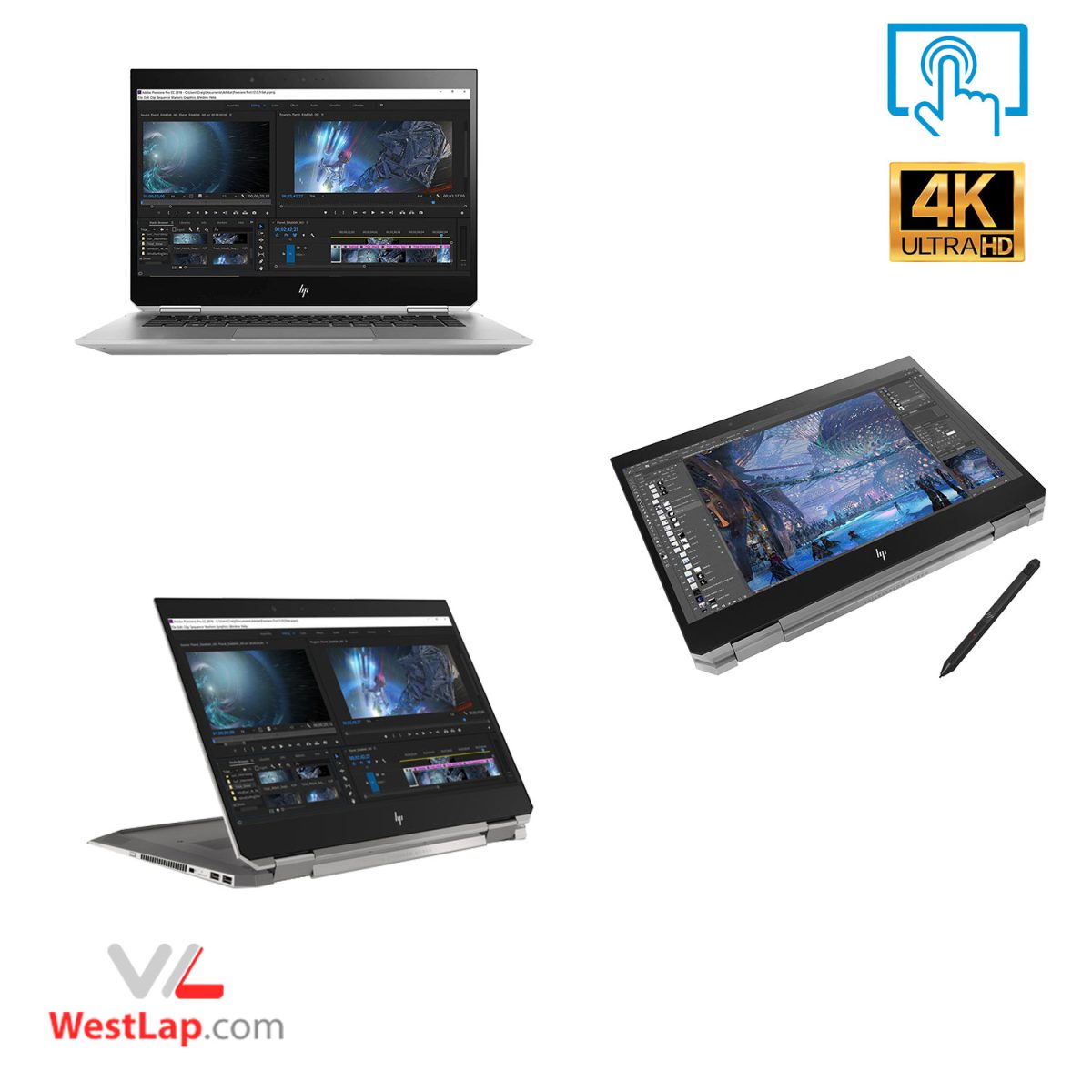 لپ تاپ لمسی HP Zbook 15 G5 Studio X360-i7-Quadro P1000